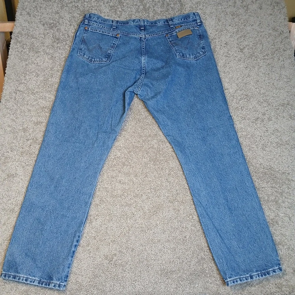 Wrangler Mens 1013MWZGK Five Star Premium Denim Straight Leg Jeans Blue 42x32